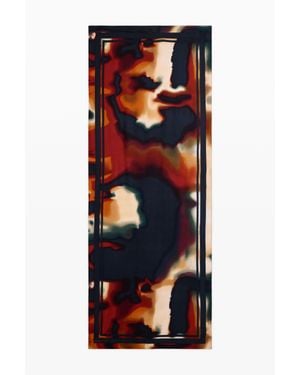 Desigual Foulard Rectangulaire À Fleurs, Viscose - Bleu
