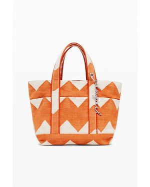 Desigual Sac En Sergé Réversible Moyen - Orange