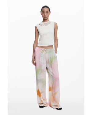 Desigual Pantalon Fluide Aquarelle - Multicolore