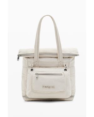 Desigual Sac À Dos Voyager Multi-Poches - Blanc