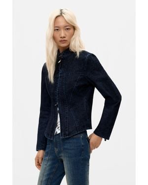 Desigual Blouson 100 Coton, Coton, Noir - Bleu