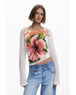 Desigual Pull Sabrina - Blanc