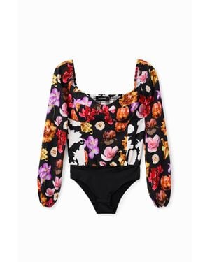 Desigual Body Floreale M. Christian Lacroix, Nero - Rosso