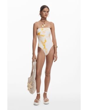 Desigual Maillot De Bain Coquillages - Blanc