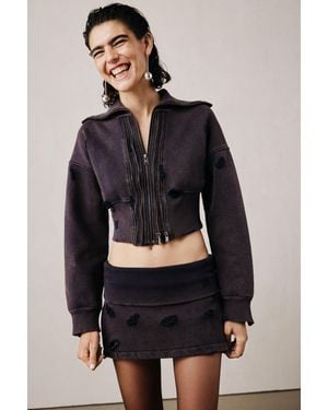 Desigual Sweat-Shirt Zippé Studio - Bleu