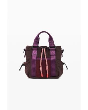 Desigual Borsa Mini Nylon, Donna, Poliammide, Rosso - Viola