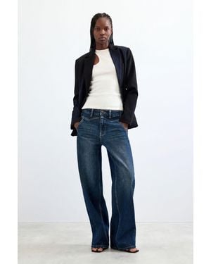 Desigual Jean Coupe Regular, Femme, Coton, Bleu