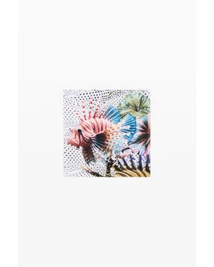 Desigual Foulard Disegnato Da Mr. Christian Lacroix, Bianco