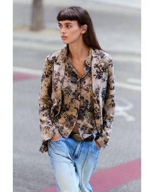 Desigual Veste De Costume Floquée, Femme, Polyester, Noir
