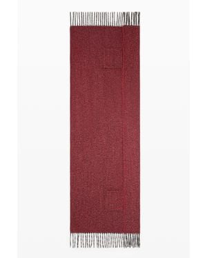 Desigual Écharpe Longue À Franges, Polyester, Rouge