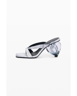 Desigual Sandalo Con Tacco A Cuore, Donna, Poliestere, Nero - Blu