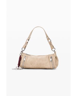 Desigual Sac Moyen, Polyuréthane, Blanc
