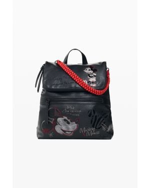 Desigual Zaino Mickey Medio Disney, Poliuretano, Nero
