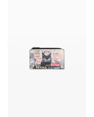 Desigual Portamonete Stampato Medio, Poliuretano - Bianco