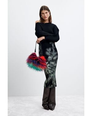 Desigual Robe À Manches Longues Lacroix, Femme, Noir