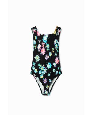 Desigual Body Coste Spalline, Viscosa, Nero - Bianco