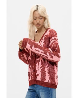 Desigual Pull En Grosse Maille, Femme, Rouge