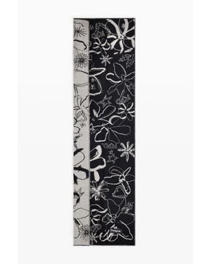 Desigual Longue Écharpe Imprimée, Noir