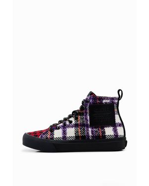 Desigual Baskets Montantes Tartan - Noir