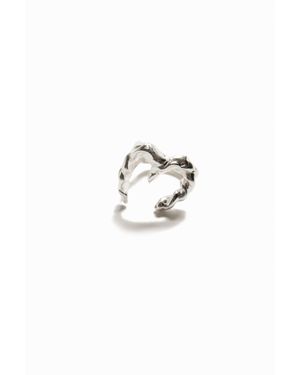 Desigual Anello Lettera M Placcato Argento Zalio, Nero