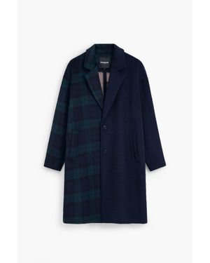 Desigual Cappotto Combinato Oversize, Blu