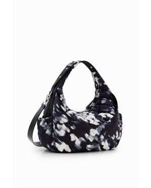 Borsa Desigual After Dark Namibia 2000 - Nero, Taglia Unica, In Poliammide Riciclata, Leggera E Con Design Con Varie Trame