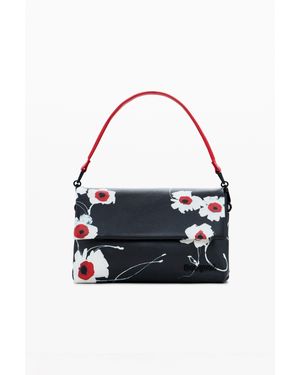 Desigual Sac Bandoulière À Fleurs - Bleu