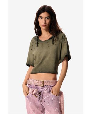 Haut Femme Desigual Taille L - Manches Courtes, Coton, Neuf Sans étiquette