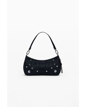 Desigual Petit Sac Brodé À Clous - Blanc