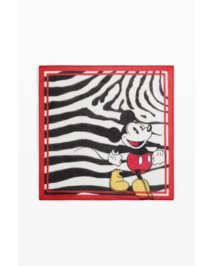 Desigual Foulard Disney Stampato, Rosso
