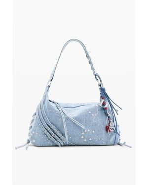 Desigual Borsa Media - Blu