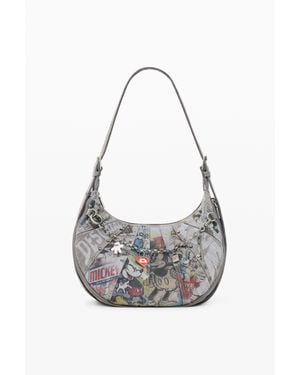 Desigual Borsa Denim Media Disney, Donna, Nero - Bianco