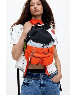 Desigual Piccolo Zaino Ottolinger, Bianco - Rosso