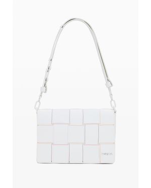 Desigual Sac Bandoulière Tressé - Blanc