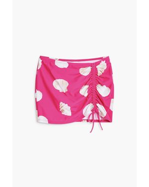 Desigual Minigonna Con Conchiglie, Rosso - Rosa