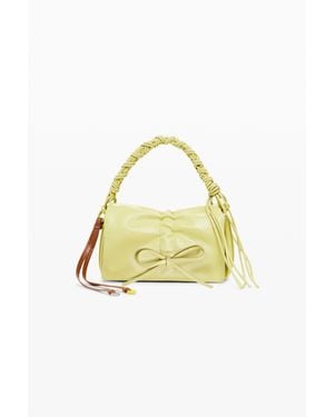 Desigual Piccola Borsa Lucida Con Fiocco, Donna, Poliuretano, Verde - Metallizzato