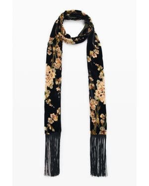 Desigual Sciarpa Con Frange, Nero