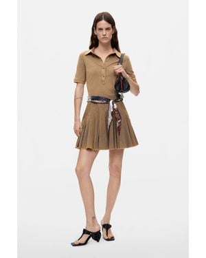 Desigual Robe Chemise À Manches Longues, Femme, Coton, Vert - Neutre