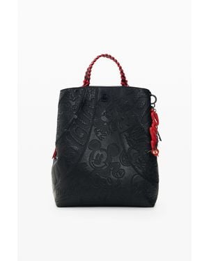 Desigual Zaino Medio Disney, Poliuretano, Nero