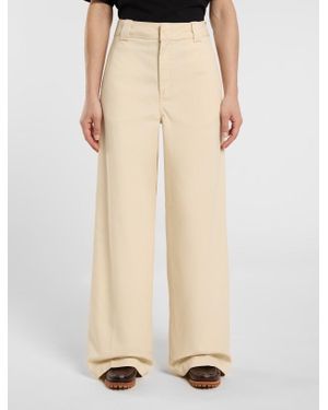 Dickies Wide Leg Work Trousers - Natural