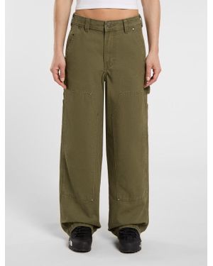 Dickies Double Knee Loose Canvas Trousers - Green