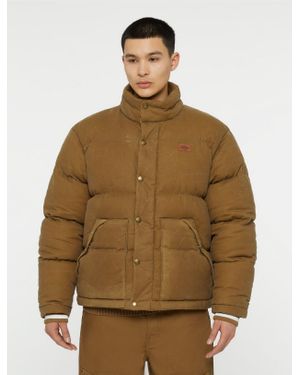 Dickies Lucas Waxed Puffer Jacket - Brown