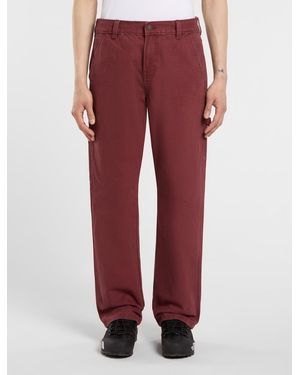 Dickies Regular Canvas Carpenter Trousers - Red