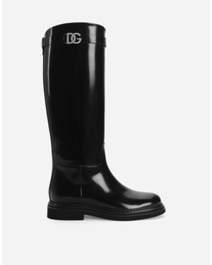 Dolce & Gabbana Calfskin Boots - Black