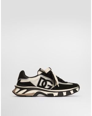 Dolce & Gabbana Dg Country Road Nylon And Leather Trainers - White