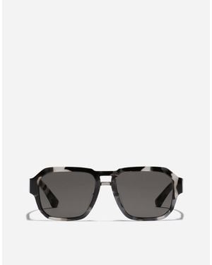Dolce & Gabbana Occhiali Da Sole Mirror Logo - Grigio