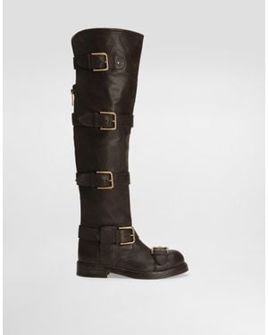 Dolce & Gabbana Horse Leather Boots - Schwarz