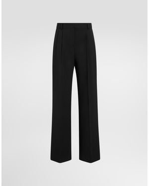 Dolce & Gabbana Micro-Ribbed Trousers - Black