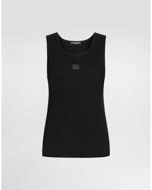 Dolce & Gabbana Sleeveless Tops - Black