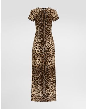 Dolce & Gabbana Leo- Charmeuse Dress - Metallic